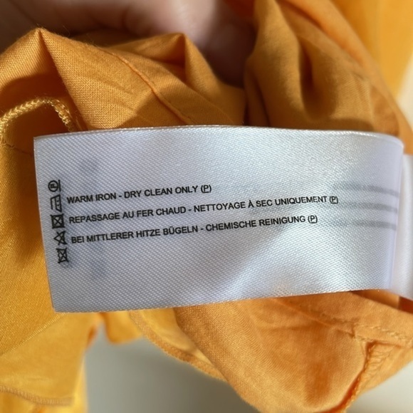 Keepsake The Label Long Sleeve Coquette Mini Dress Women’s Size‎ 4 Silk Yellow - Picture 9 of 9